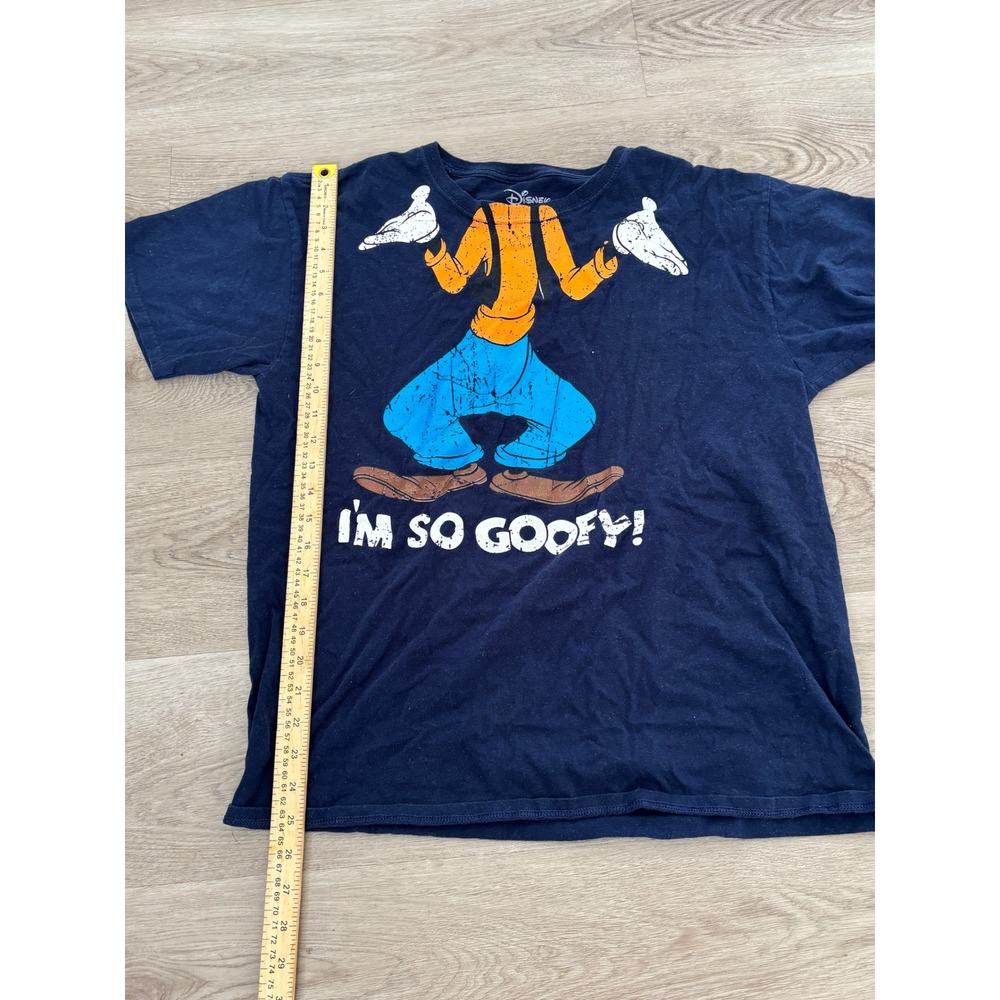 Disney Goofy Graphic T-Shirt Mens Large Navy Blue Im So Goofy AB1010 Tee